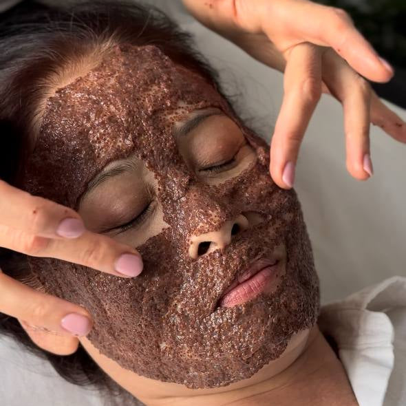 Soothing facial mask with Five Flower Seeds at ReBloom – post-massage skin recovery
